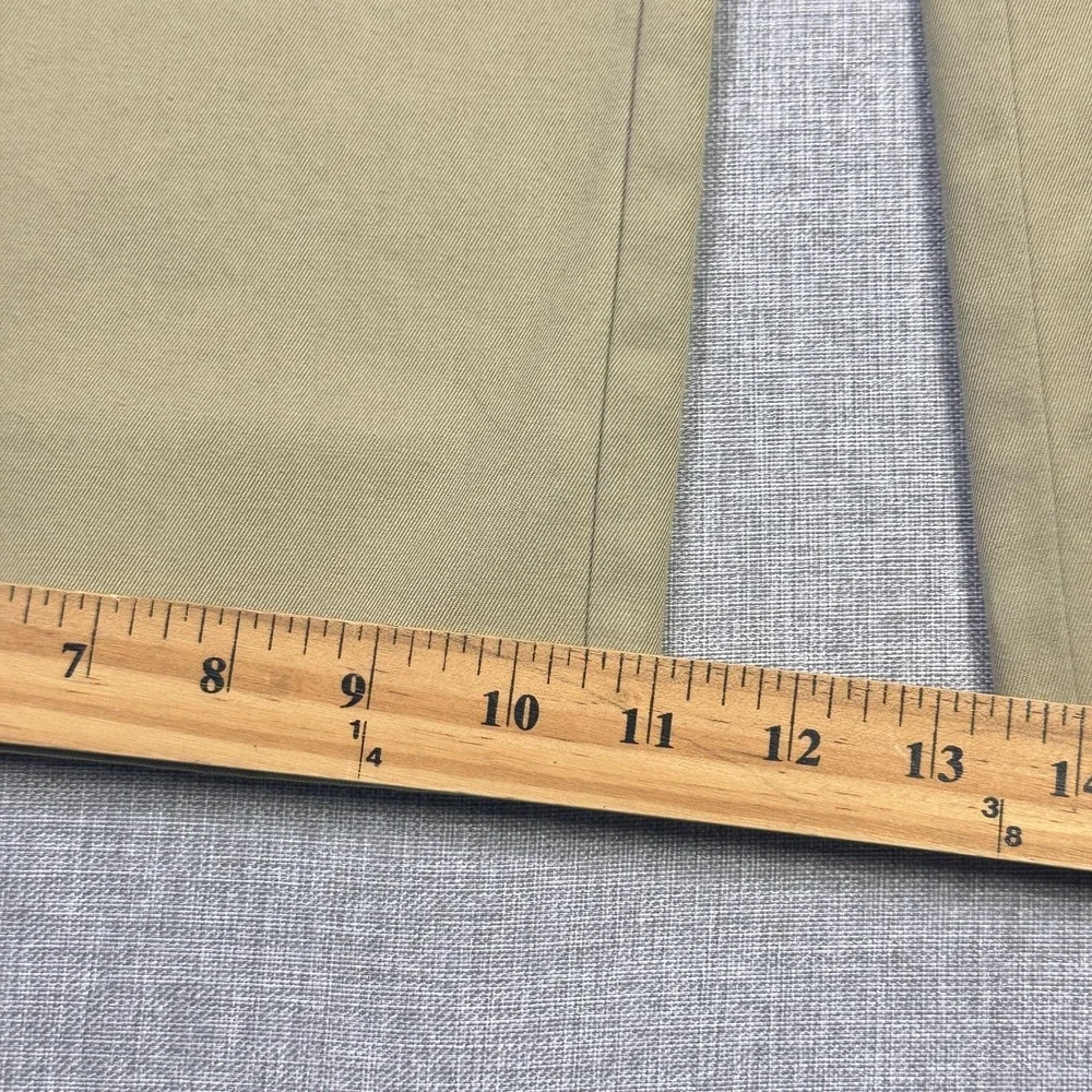Burberry Uniform Chino Pants Mens 48x28 Beige Wide-Leg Canvas Pockets Flat Front